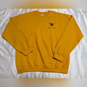 🐝 Bee Kind Graphics Pullover Sweatshirt Yellow Size Medium